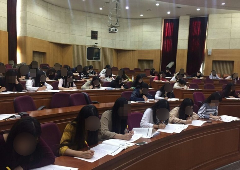 학과별로 진행된 인적성검사